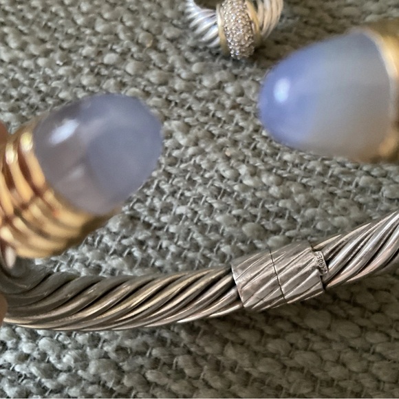 David Yurman Thoroughbred Diamond Pave Ring and Hallmarked Bracelet - Picture 10 of 10